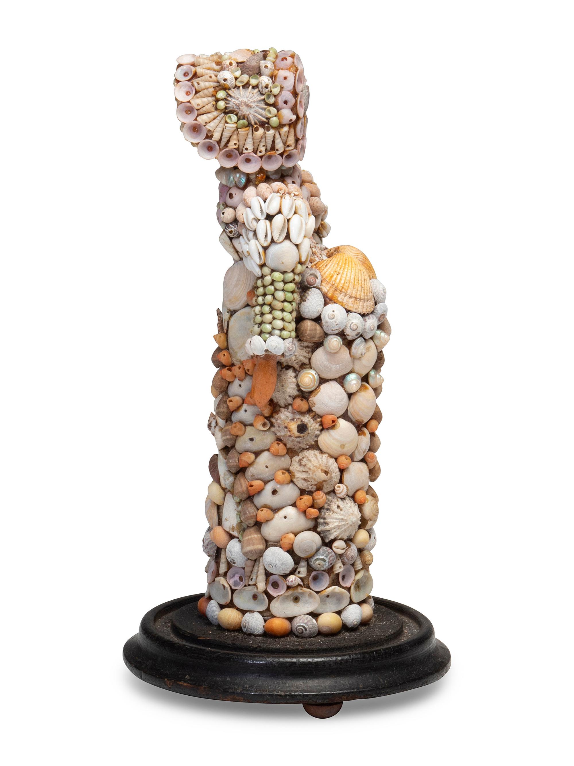 A Victorian Shell Encrusted Figure
