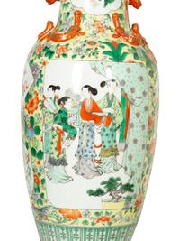 A Pair of Chinese Porcelain Vases Mounted as Lamps
