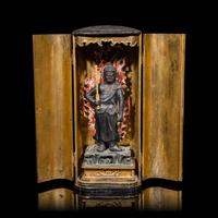 A Japanese Gilt Wood Shrine, 19th Century — 日本十九世紀 木漆金小佛龕