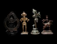 Four Asian Bronze Figures