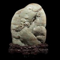 A Large Chinese White Jade Boulder, 20th Century 近代 青玉巨型山子