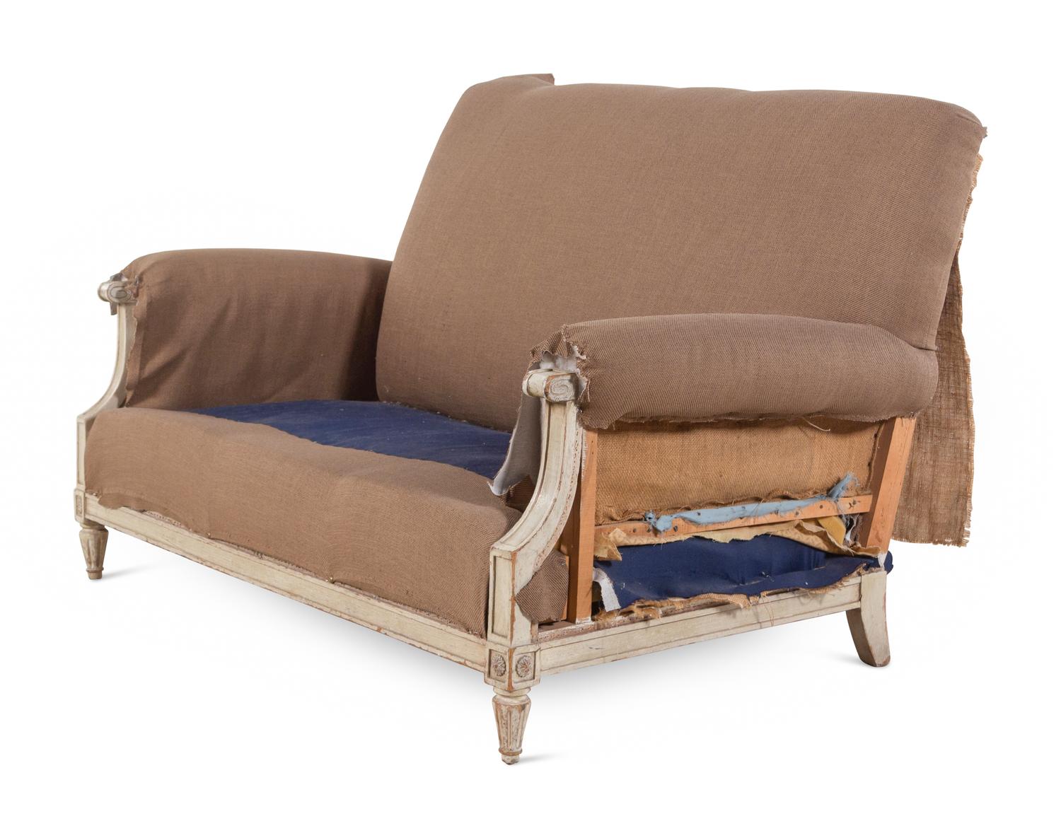 A Louis XVI Style Painted Settee