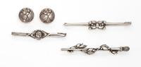 A Collection of Vintage Silver Jewelry, Georg Jensen, 17.30 dwts.