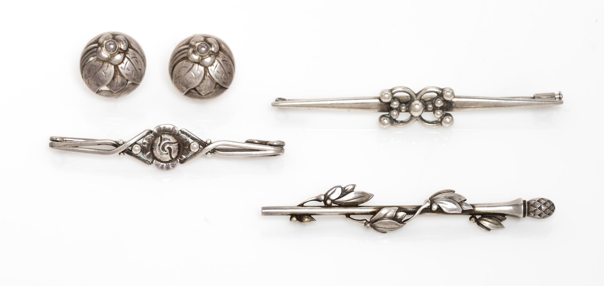A Collection of Vintage Silver Jewelry, Georg Jensen, 17.30 dwts.