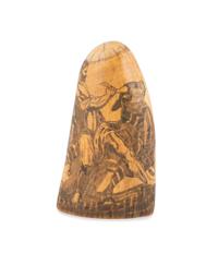 A Scrimshaw Tooth Depicting Hercules and the Cretan Bull