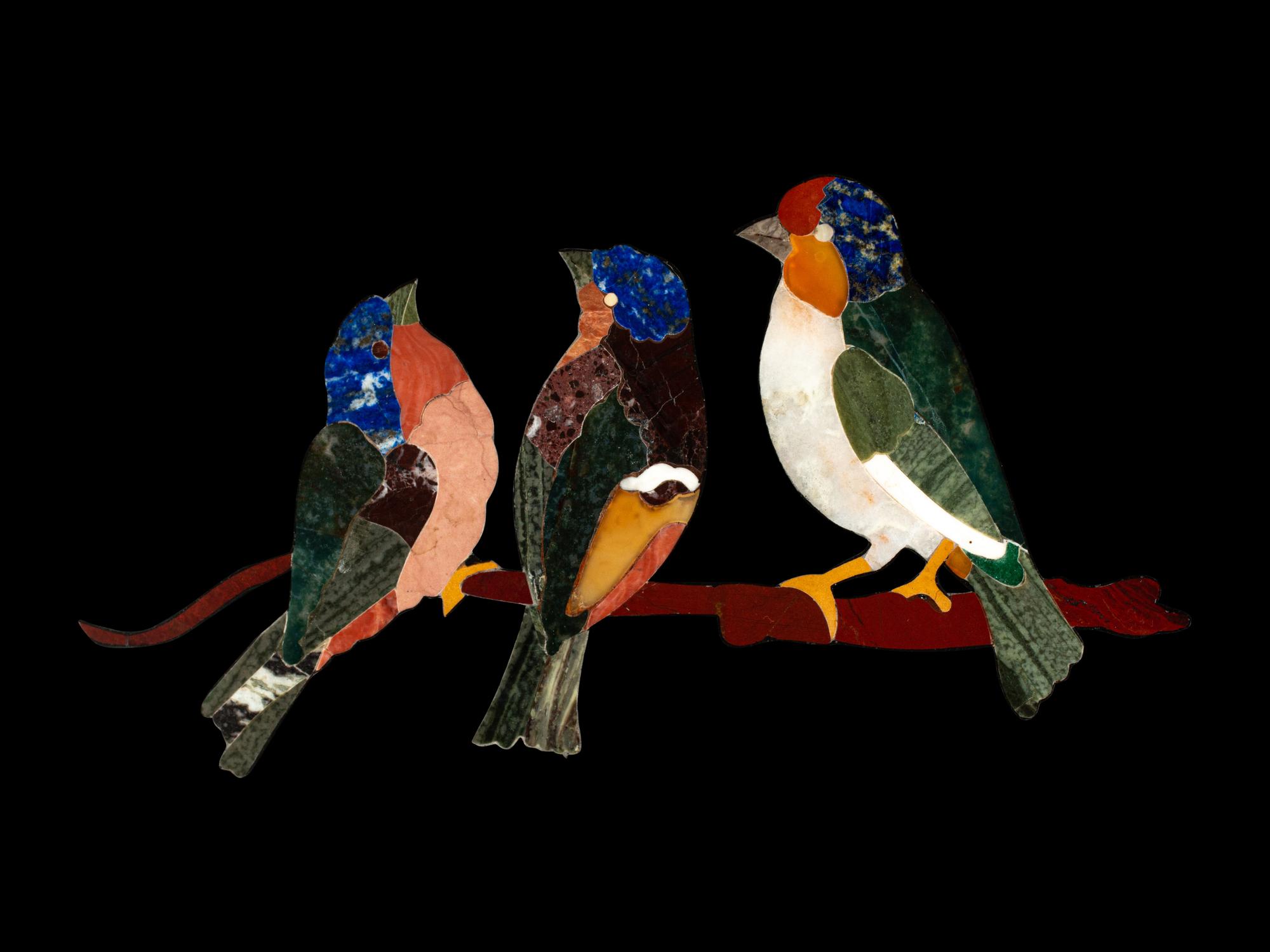 A Set of Four Italian Pietra Dura Plaques