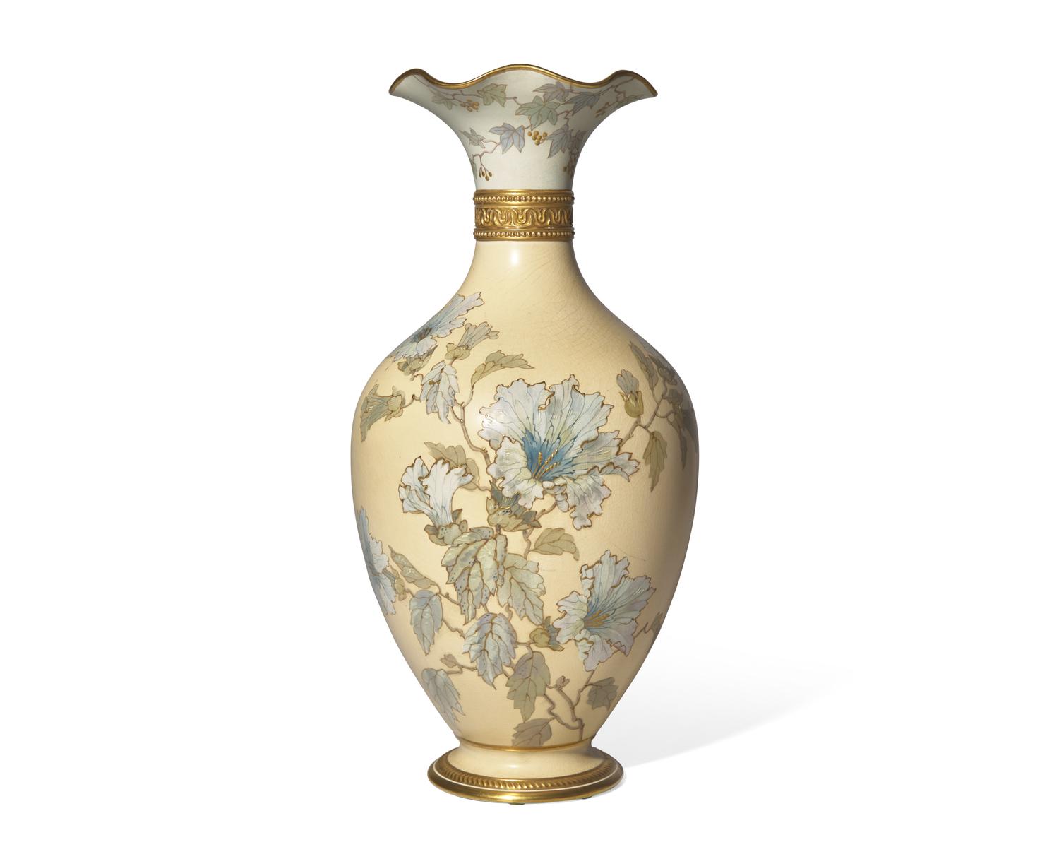 A Wedgwood Cream Glazed Queensware Vase