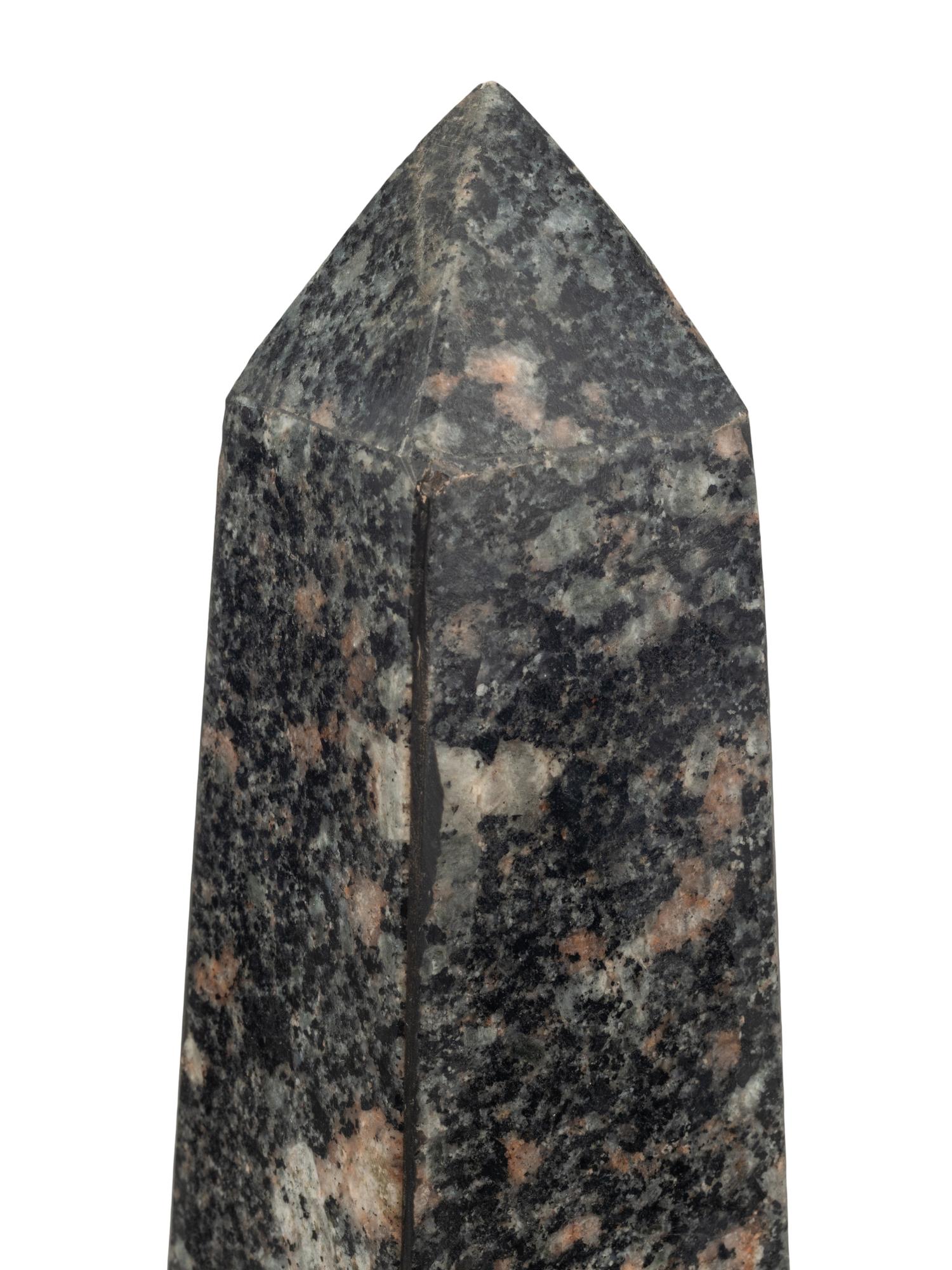 A Pair of Marble and Granite Obelisks
