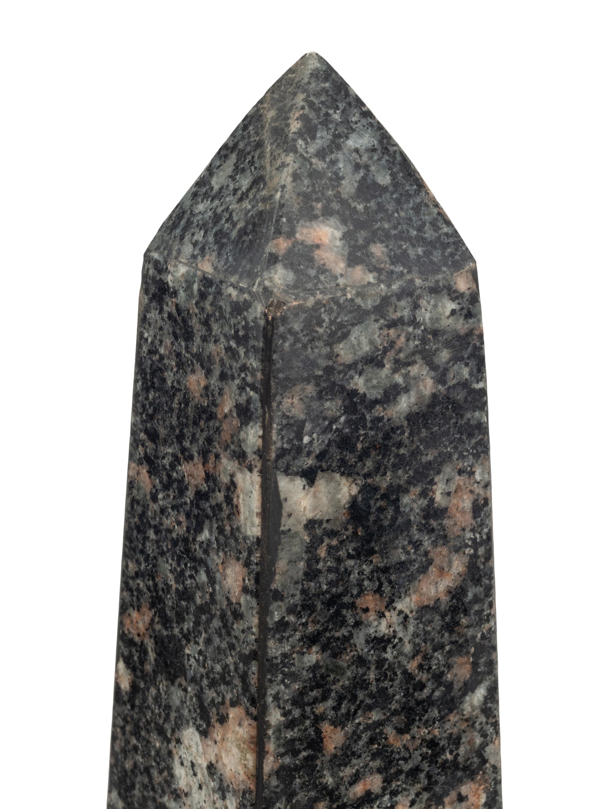 A Pair of Marble and Granite Obelisks