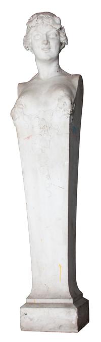 Two Italian Carved Marble Garden Herms Height of taller 74 inches. — 19TH CENTURY