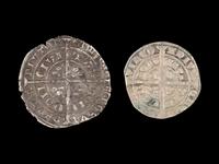 [GREAT BRITAIN] Edward III Groat & Half-Groat ND (1327-1377); two coins