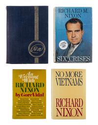 NIXON, Richard Milhous (1913-1994). A group of 4 works by or about Nixon, ALL FIRST EDITION, MOST SIGNED, comprising: