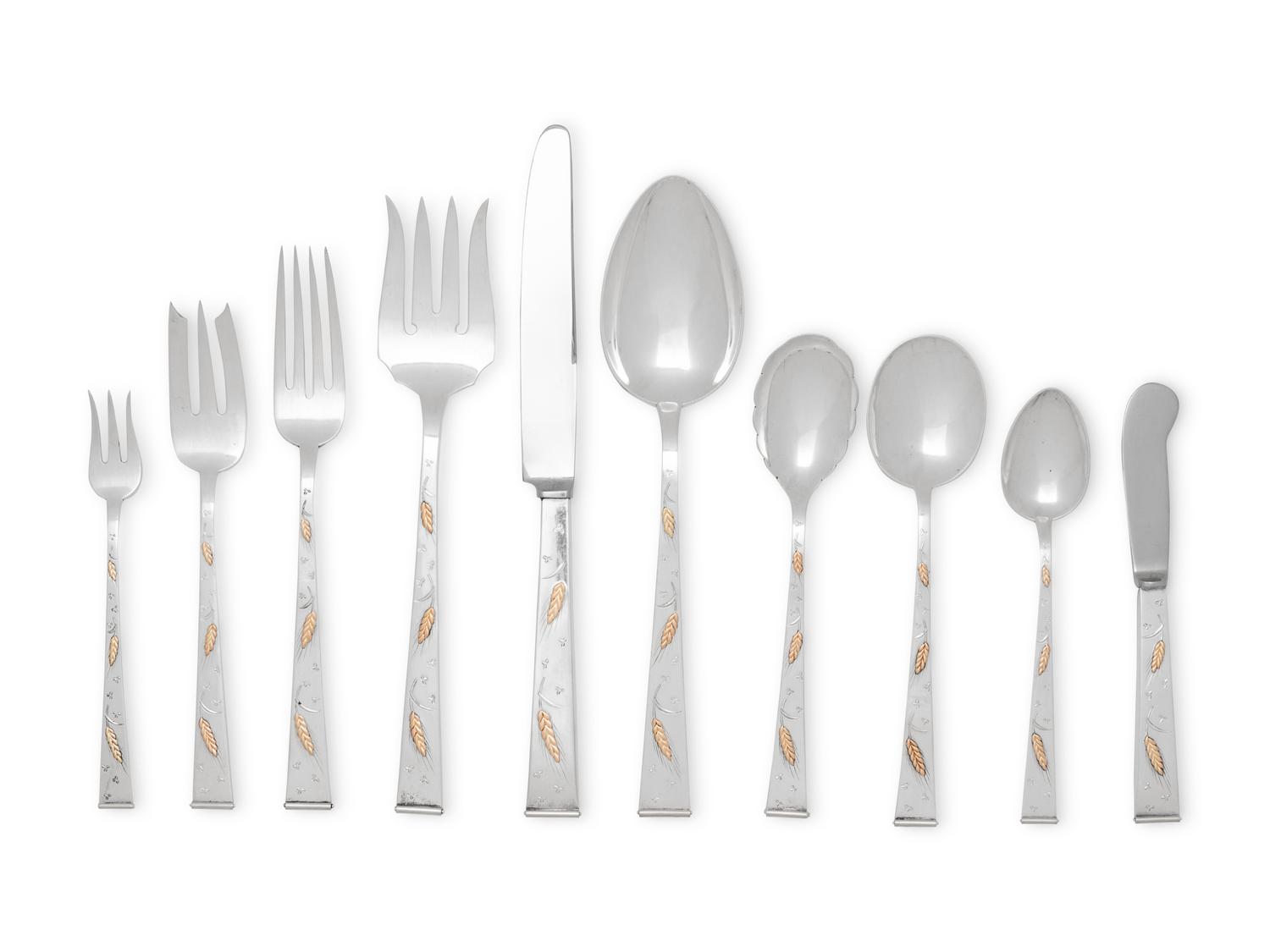 An American Silver Flatware Service