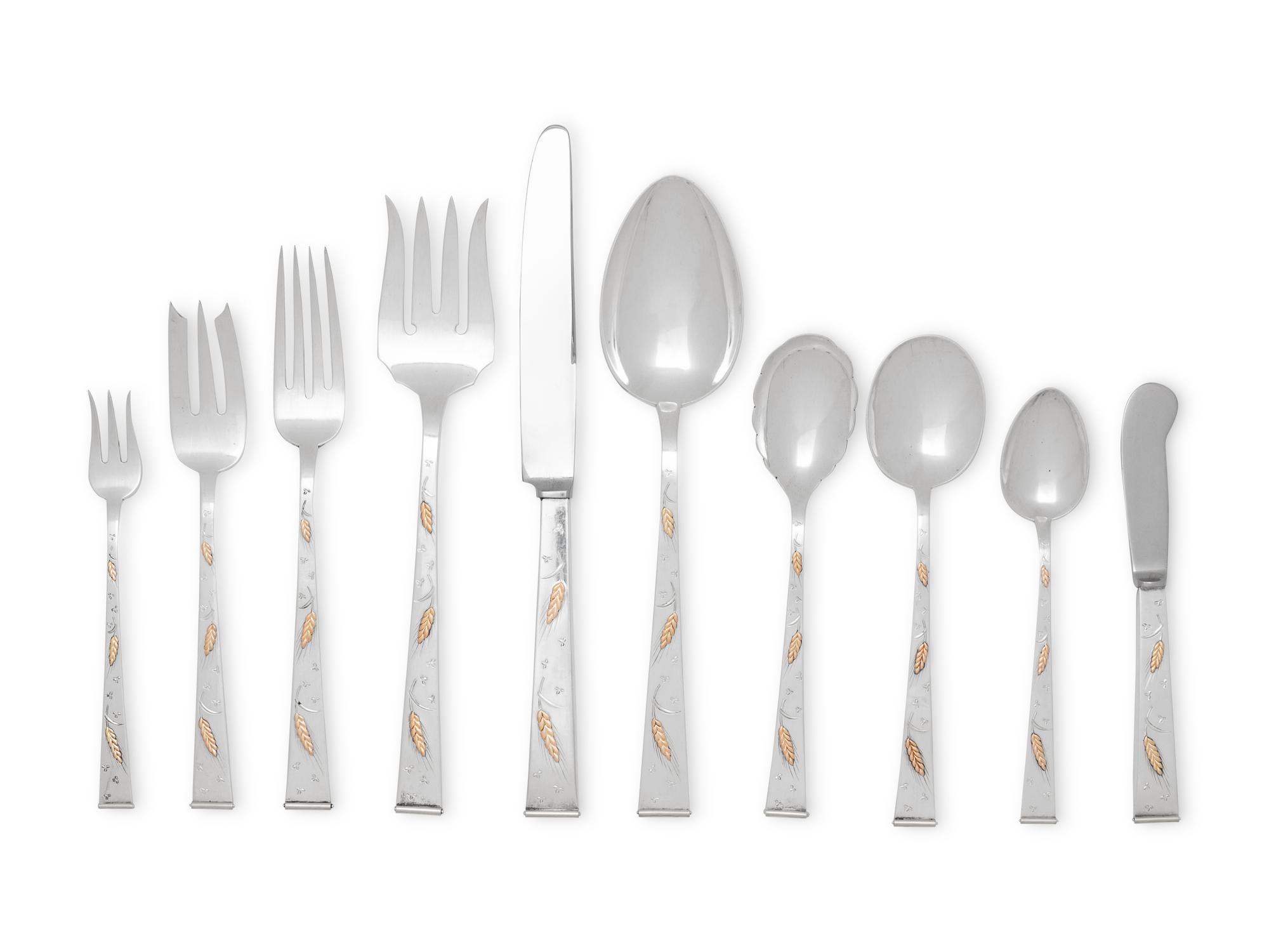 An American Silver Flatware Service