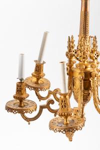 A French Gilt Bronze Six-Light Chandelier