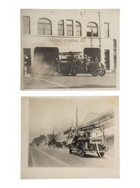 [OCCUPATIONAL PHOTOGRAPHY]. A group of images of firefighters and police officers, comprising: