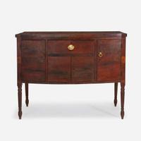 A small Federal inlaid mahogany bowfront sideboard Mid-Atlantic States, early 19th century
