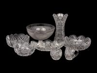 A Group of American Cut Glass Table Articles