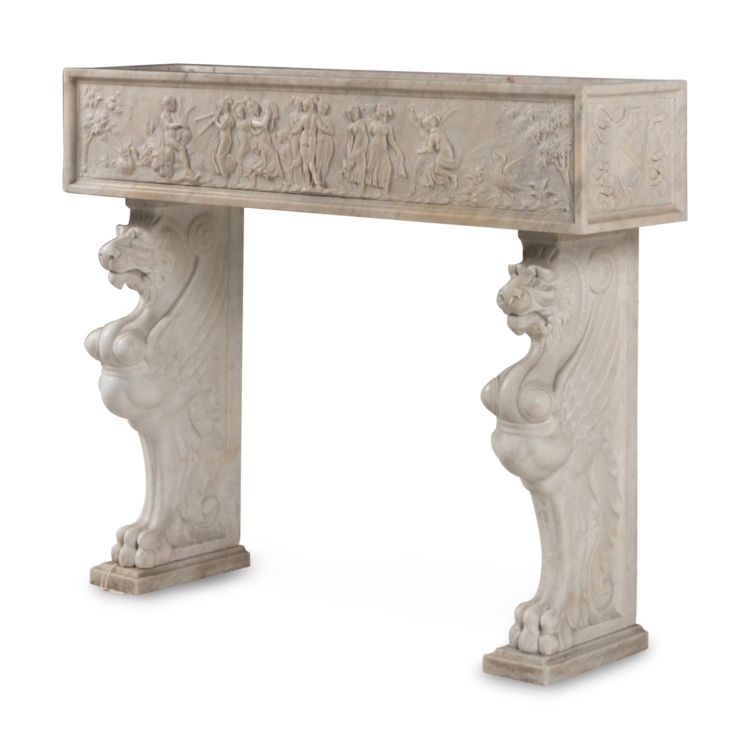 An Italian Renaissance Style White Marble Jardinière