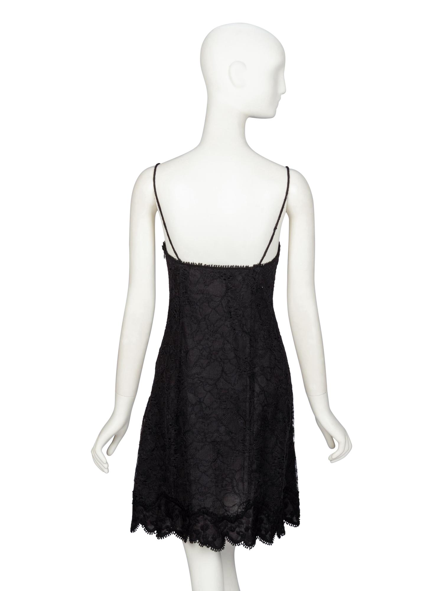 Rochas, Black Lace Slip Dress [ARO]