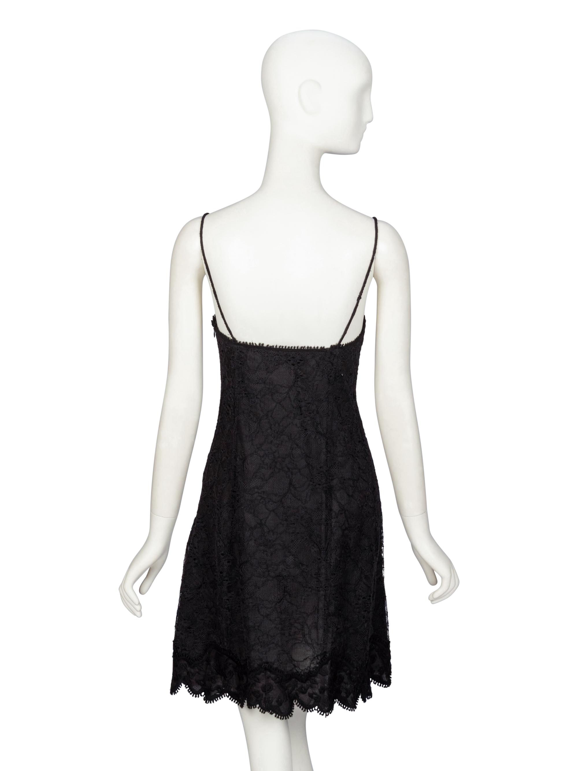 Rochas, Black Lace Slip Dress [ARO]