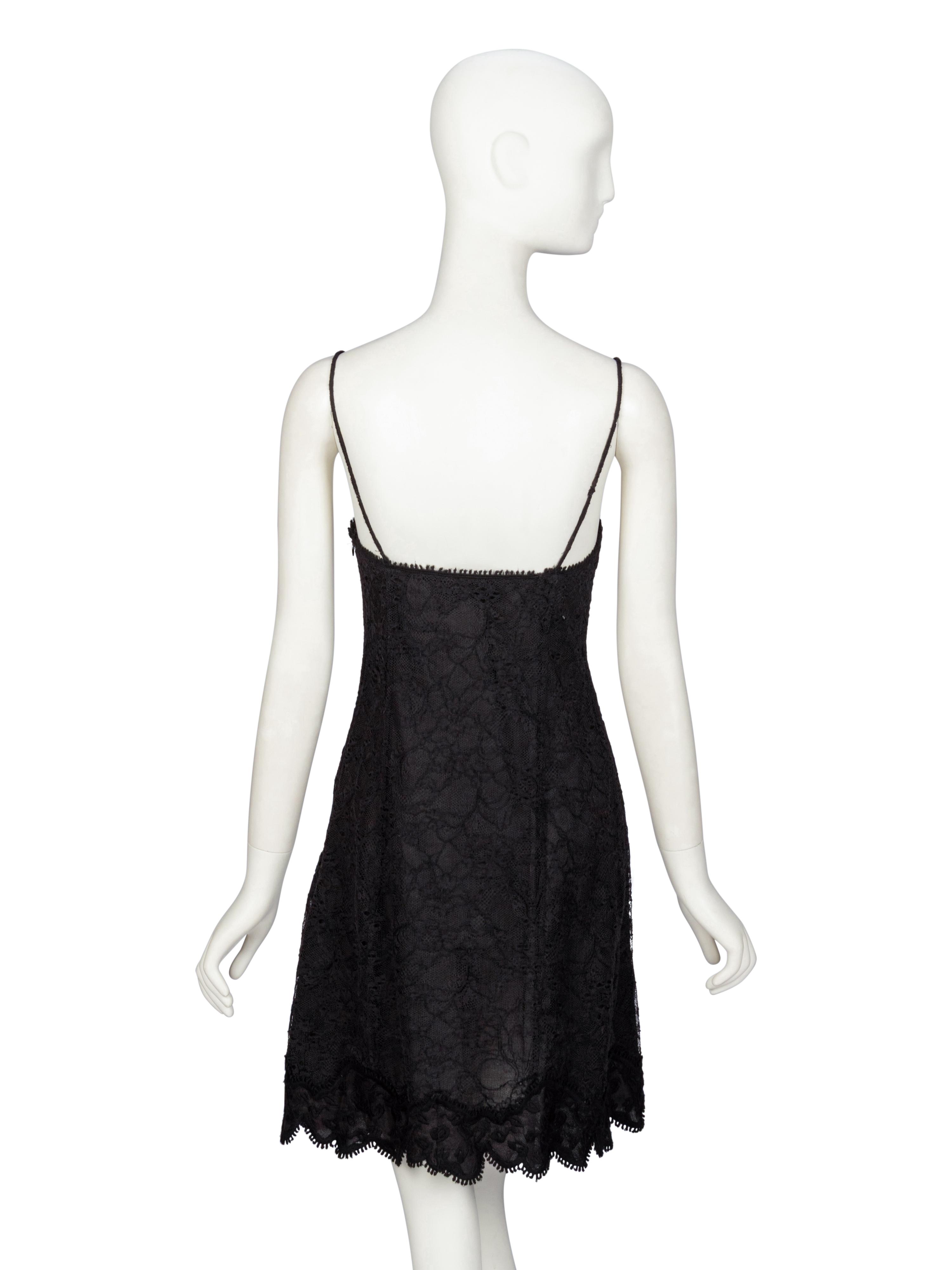 Rochas, Black Lace Slip Dress [ARO]