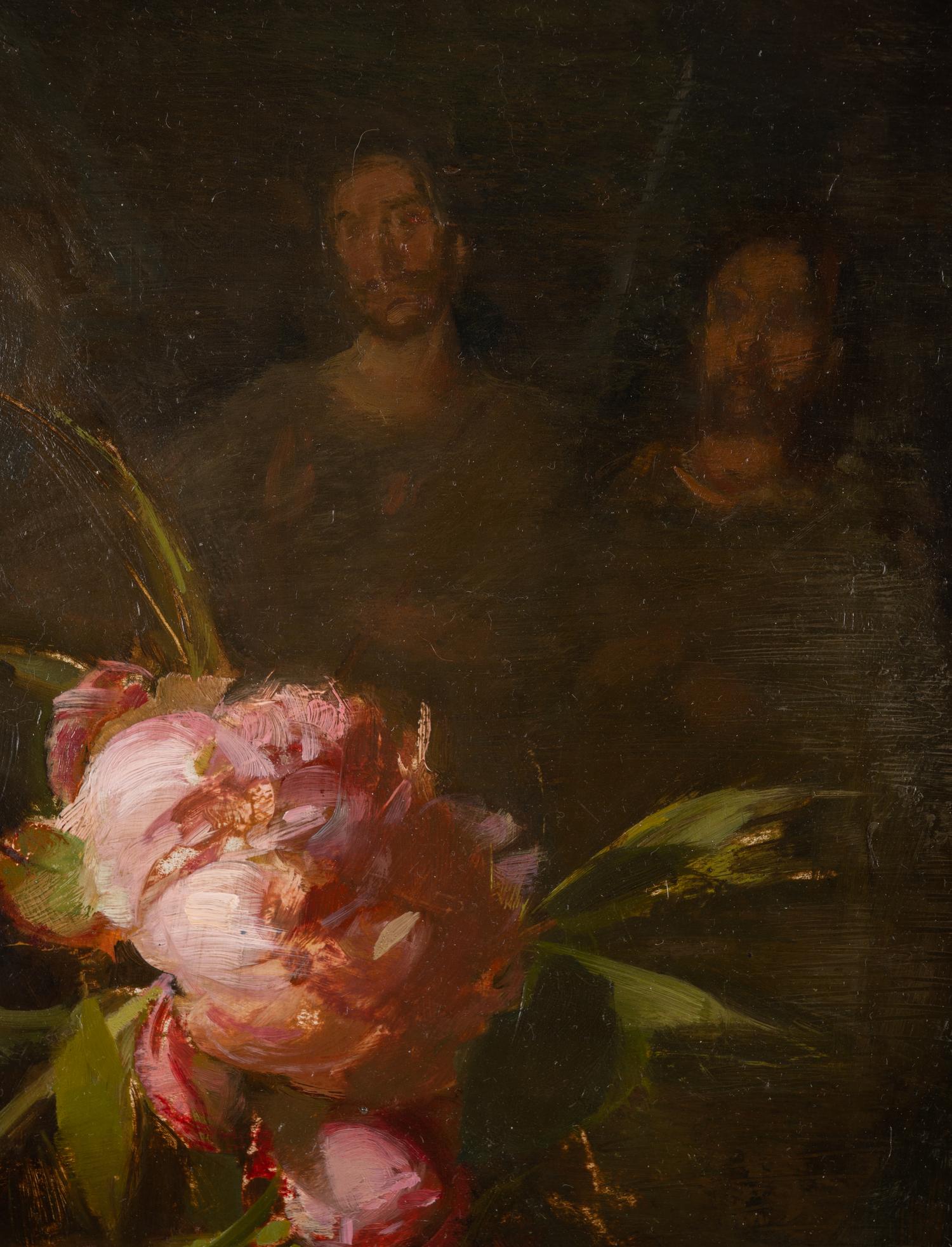 Peonies with Mexican Retablo II