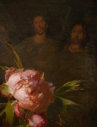 Peonies with Mexican Retablo II