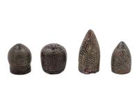 Four Ancient and Medieval Bronze Thimbles
