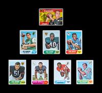 A Partial Set of 1968 Topps Football Cards Including Bob Griese Rookie (169/219),