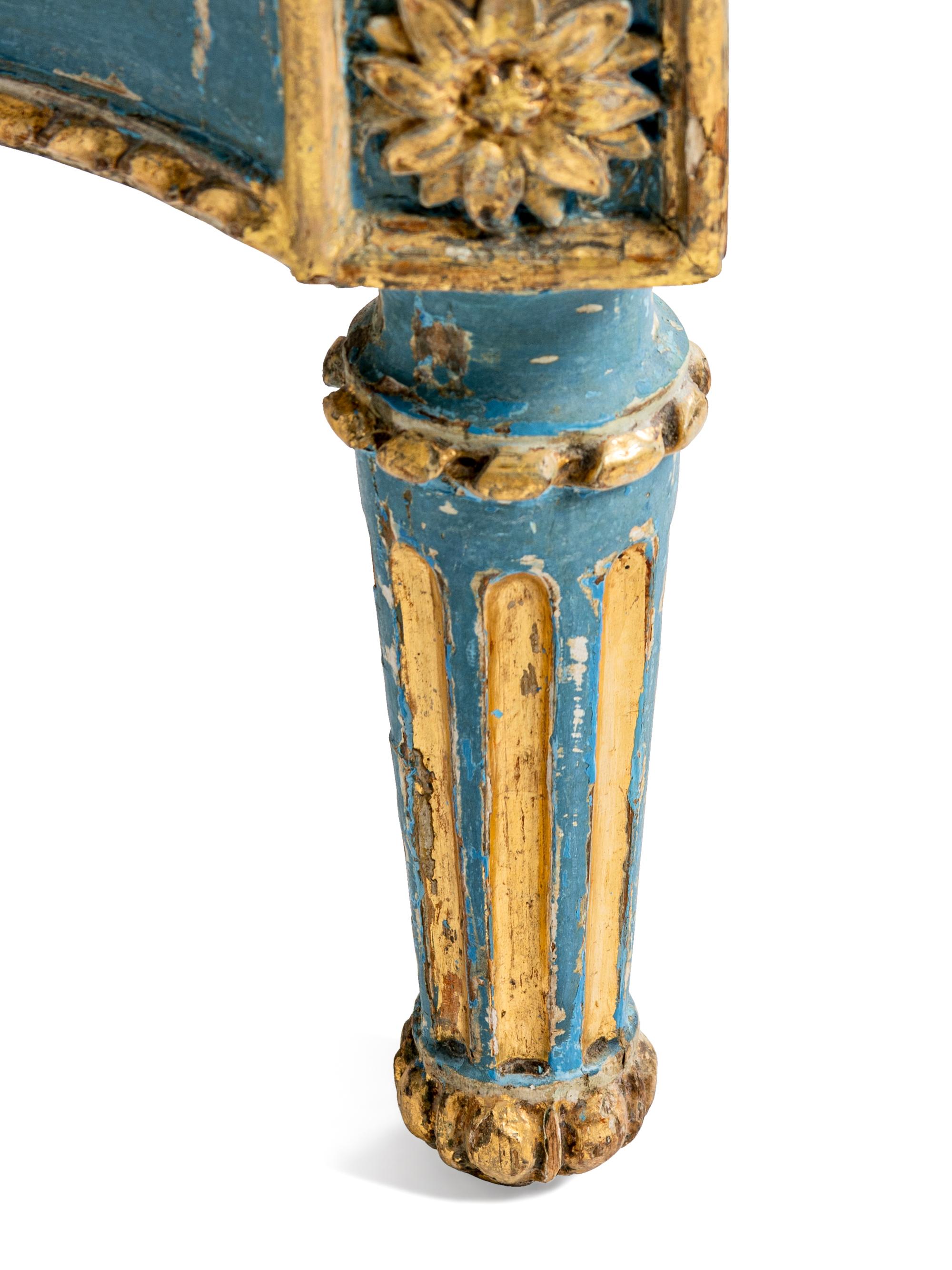 A Pair of North Italian Painted and Parcel-Gilt Side Cabinets