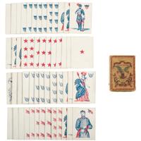 Union Playing Cards . New York: American Card Co., [ca 1863]. Complete set of Civil War playing cards with original box.