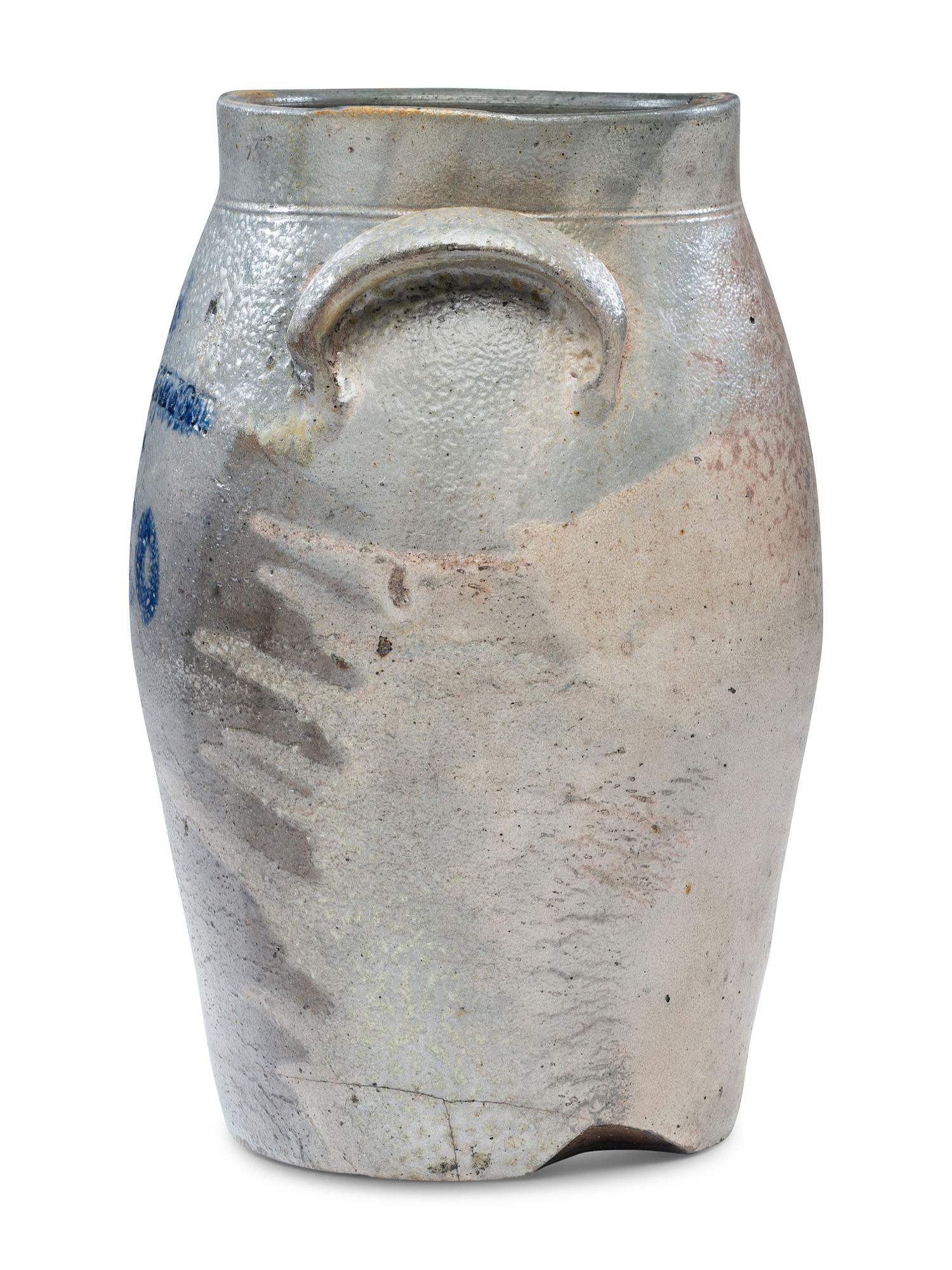 An L. Marsilliot Two-Gallon Block 'Ohio' Stoneware Crock