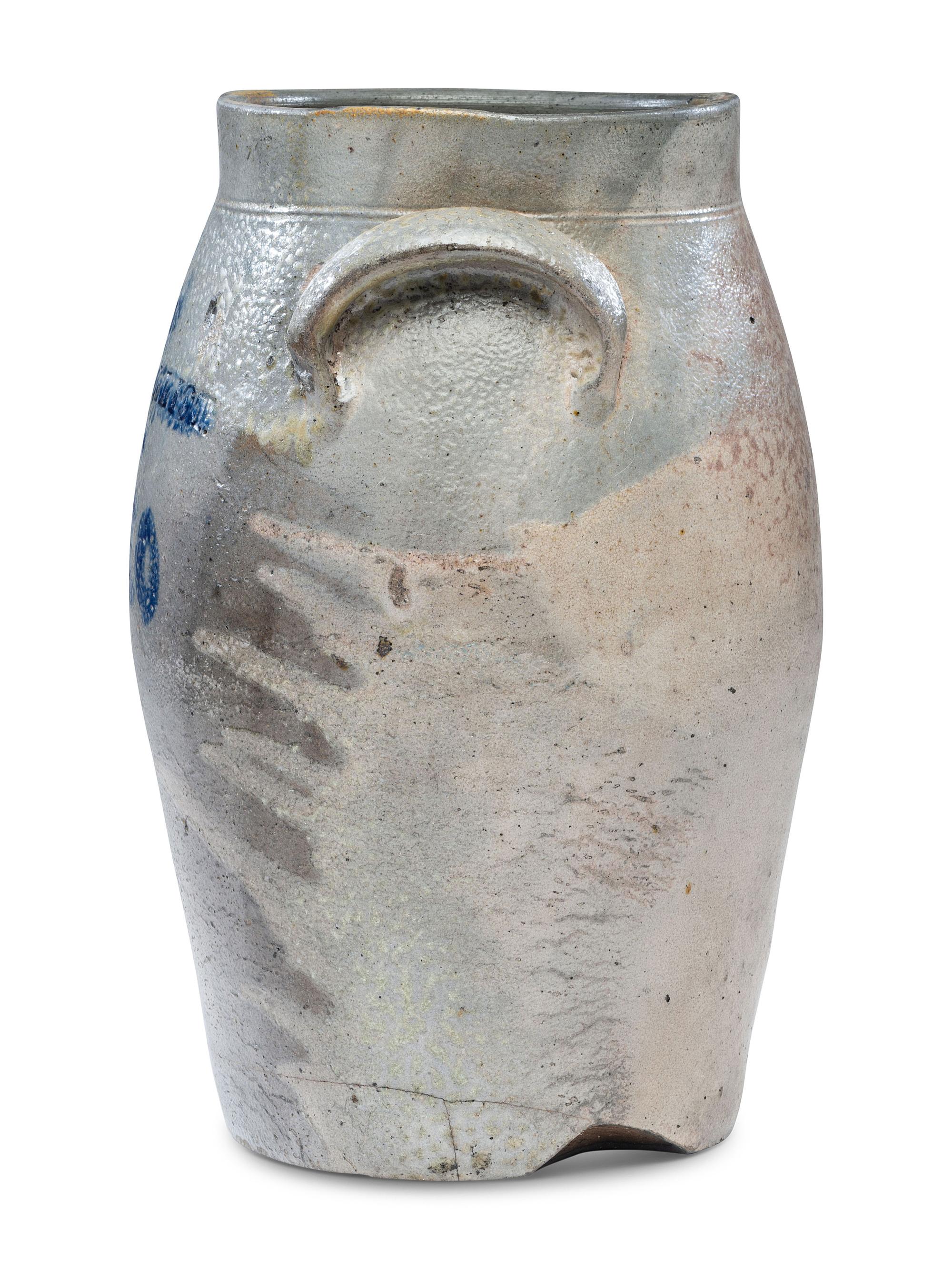 An L. Marsilliot Two-Gallon Block 'Ohio' Stoneware Crock
