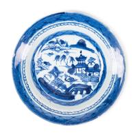 11 Chinese Export Blue and White Porcelain Plates