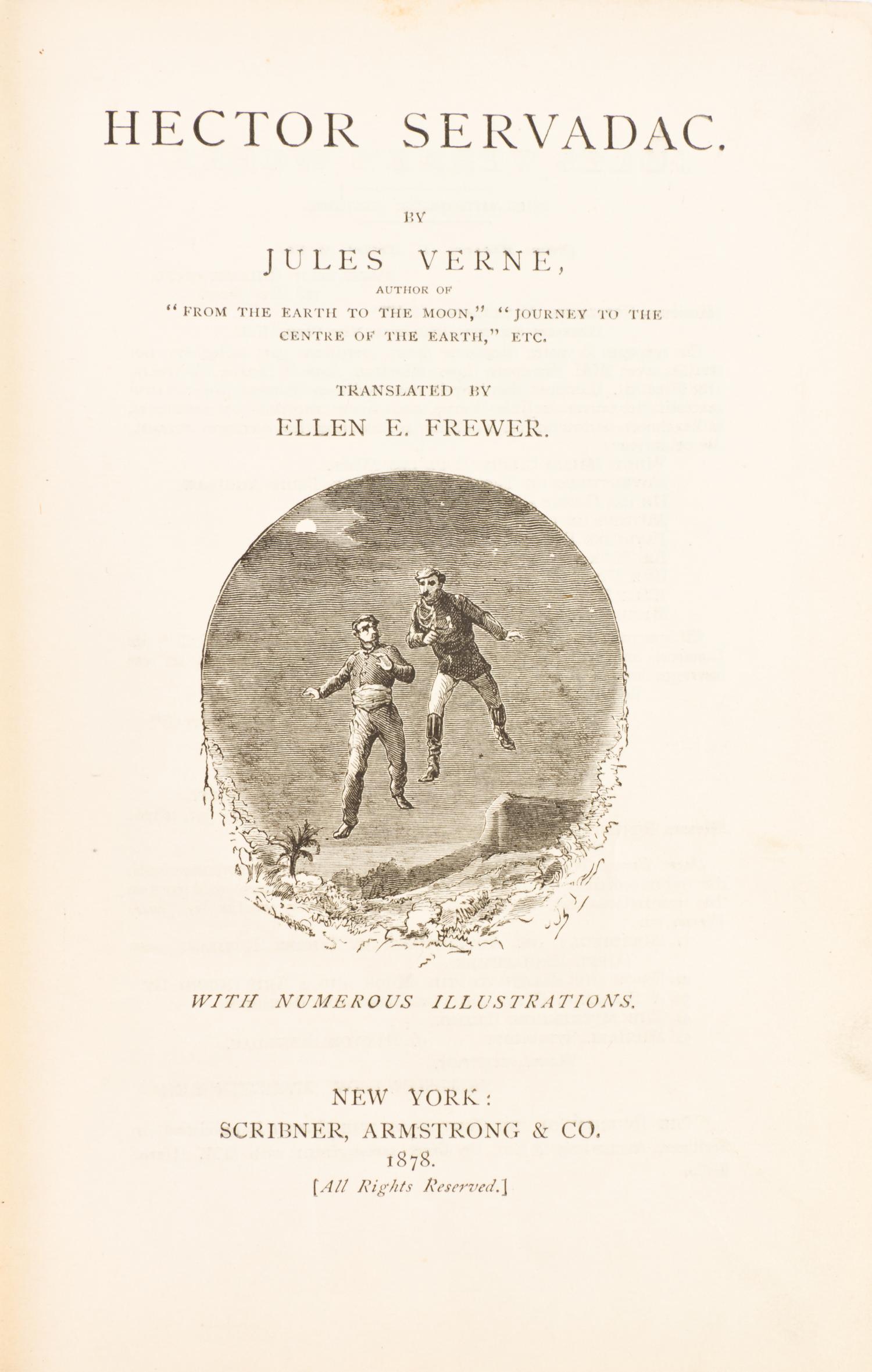 VERNE, JULES. Hector Servadac. New York, 1878. First US edition.