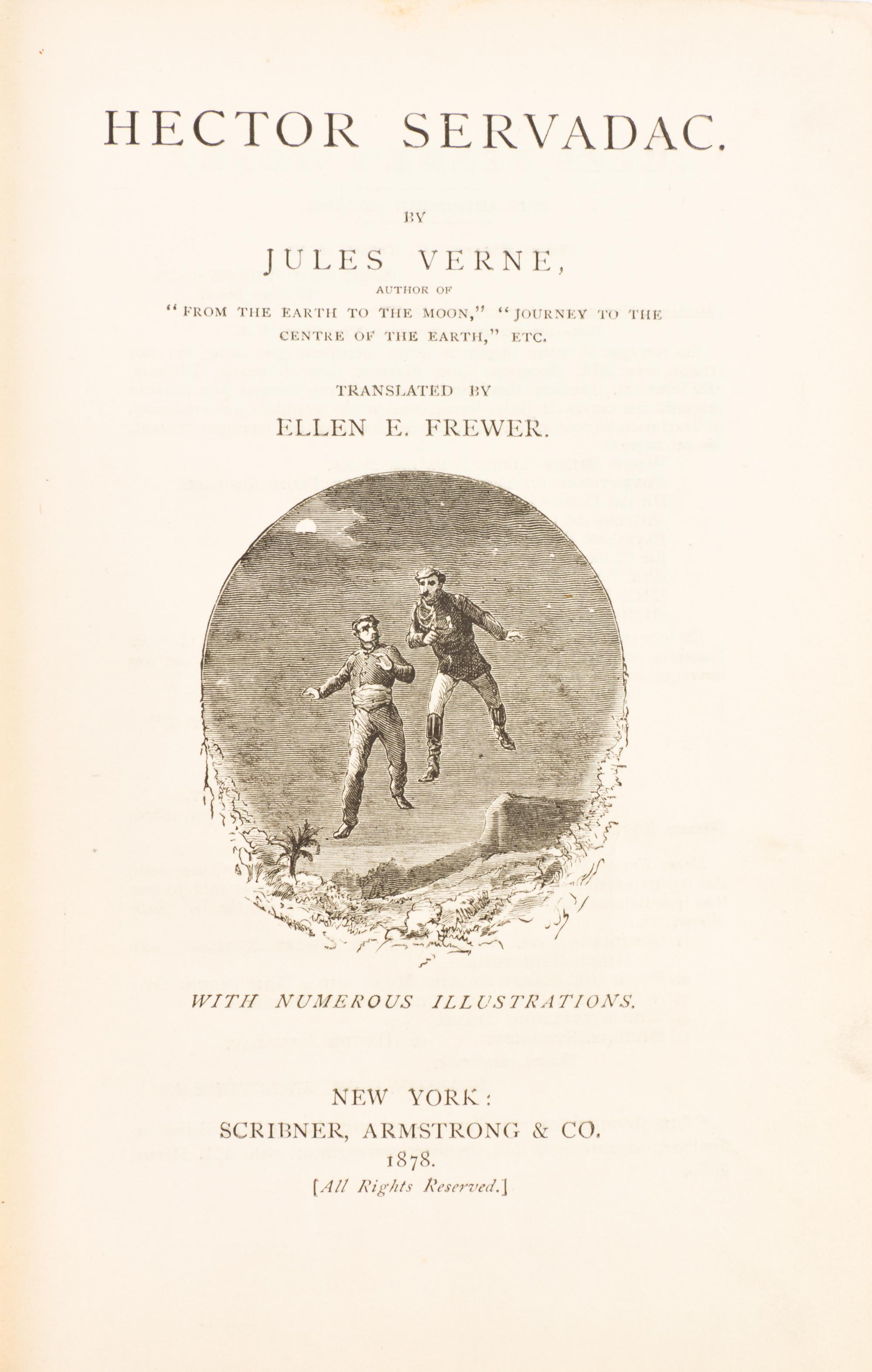 VERNE, JULES. Hector Servadac. New York, 1878. First US edition.
