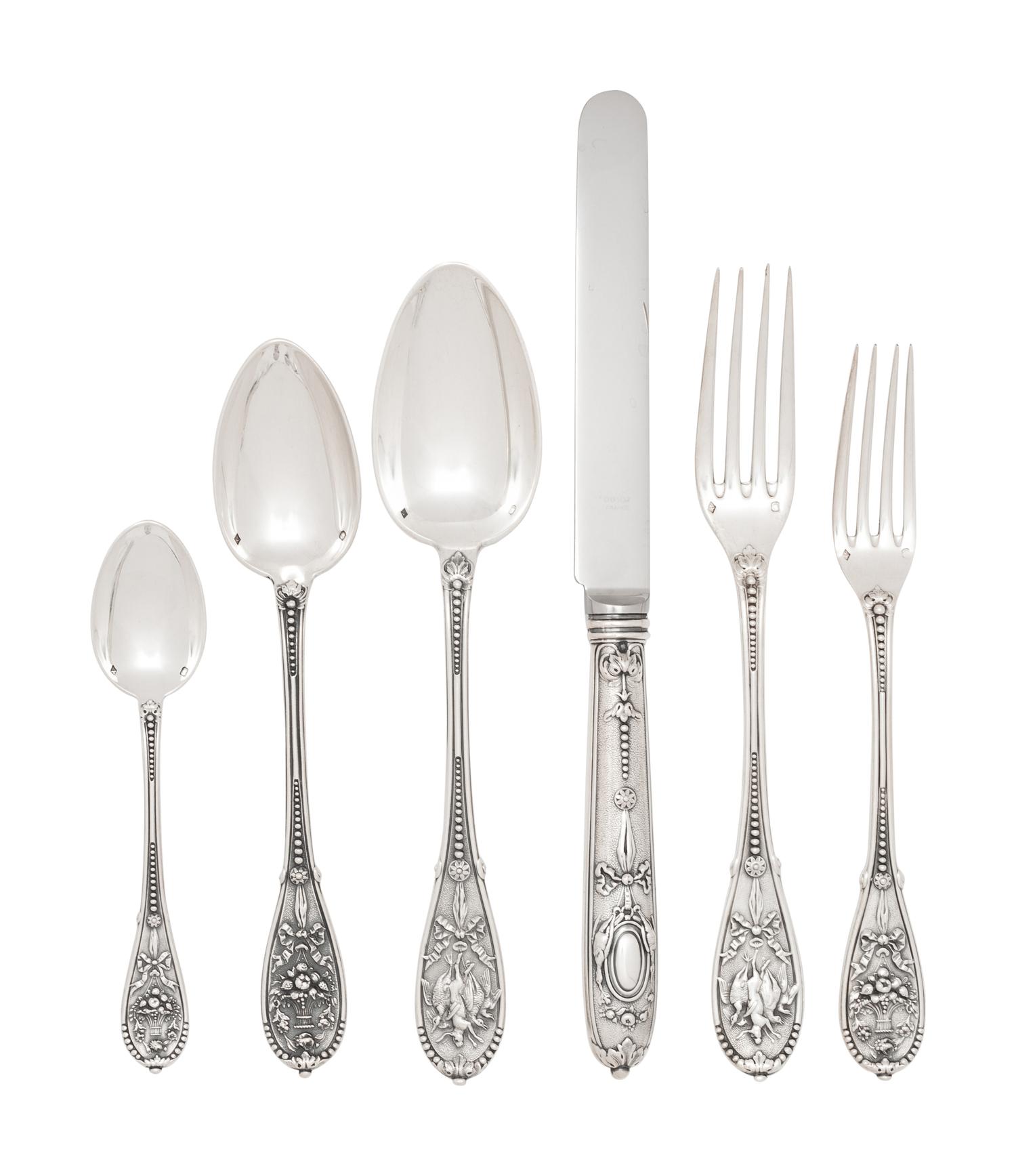 A French Silver Flatware Service