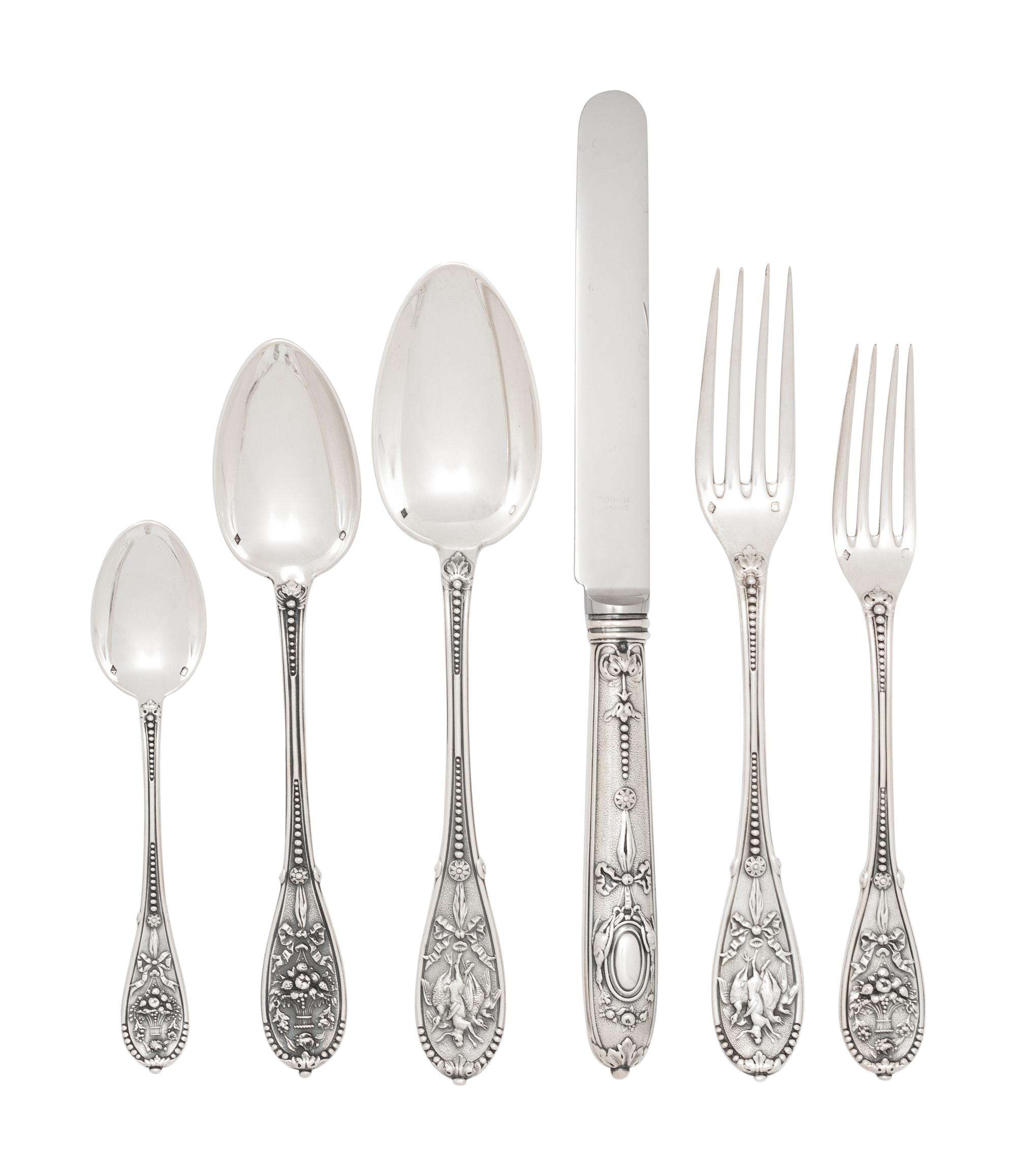A French Silver Flatware Service
