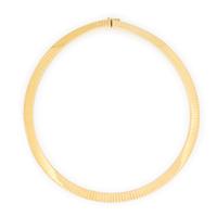 YELLOW GOLD OMEGA NECKLACE