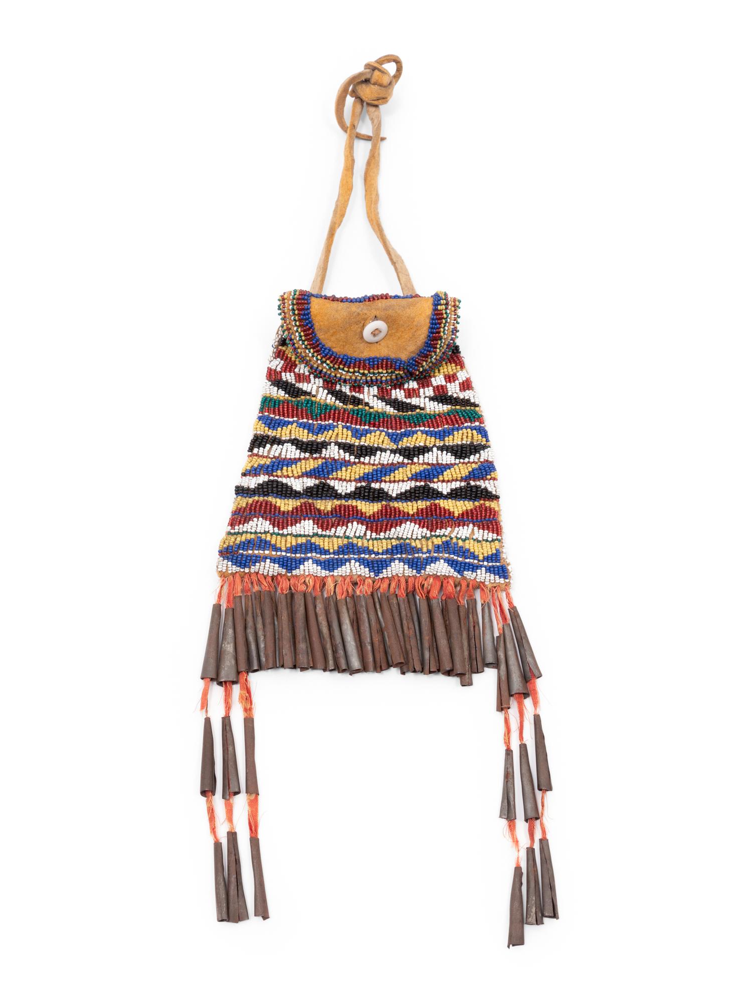 Apache Beaded Hide Strike-a-Light Bag