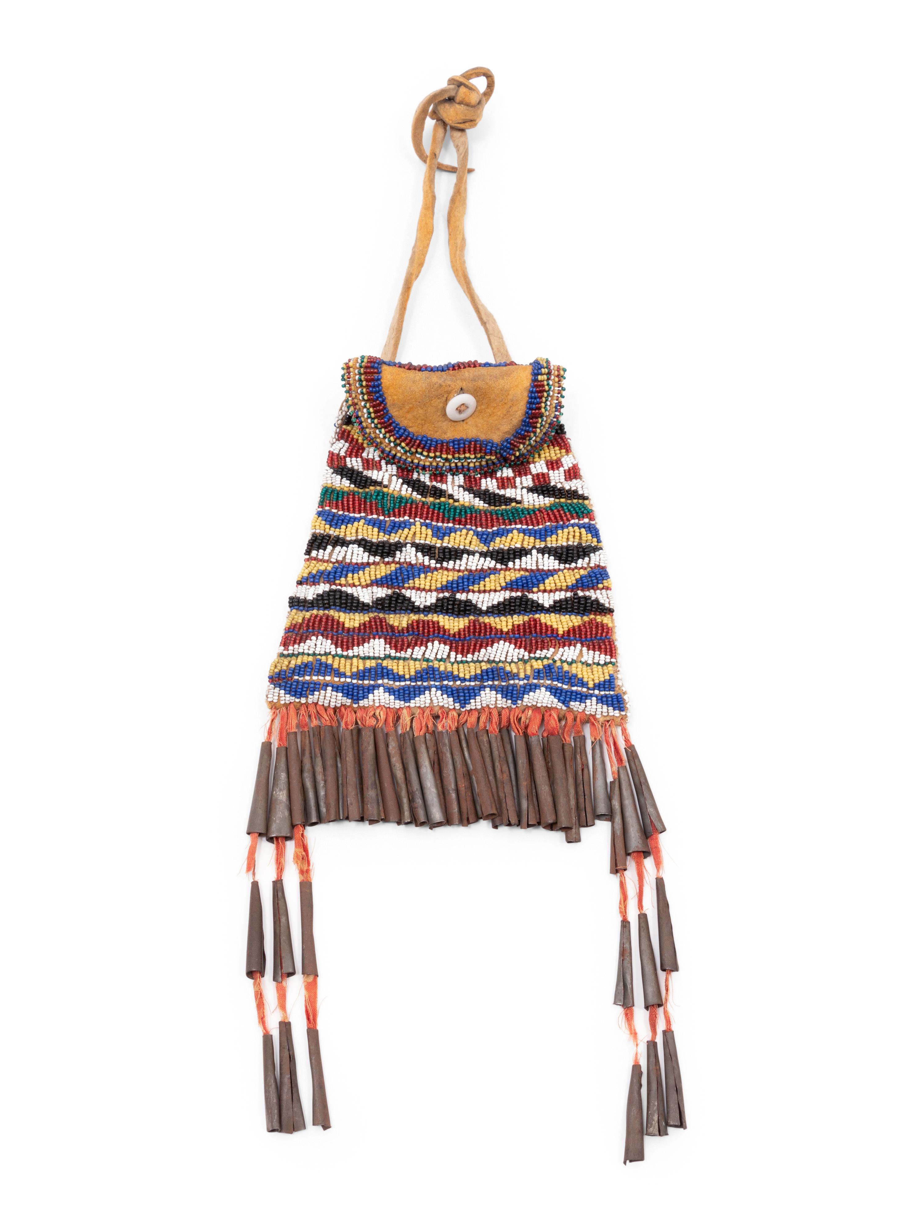 Apache Beaded Hide Strike-a-Light Bag