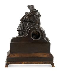A Louis Philippe Bronze Figural Mantel Clock