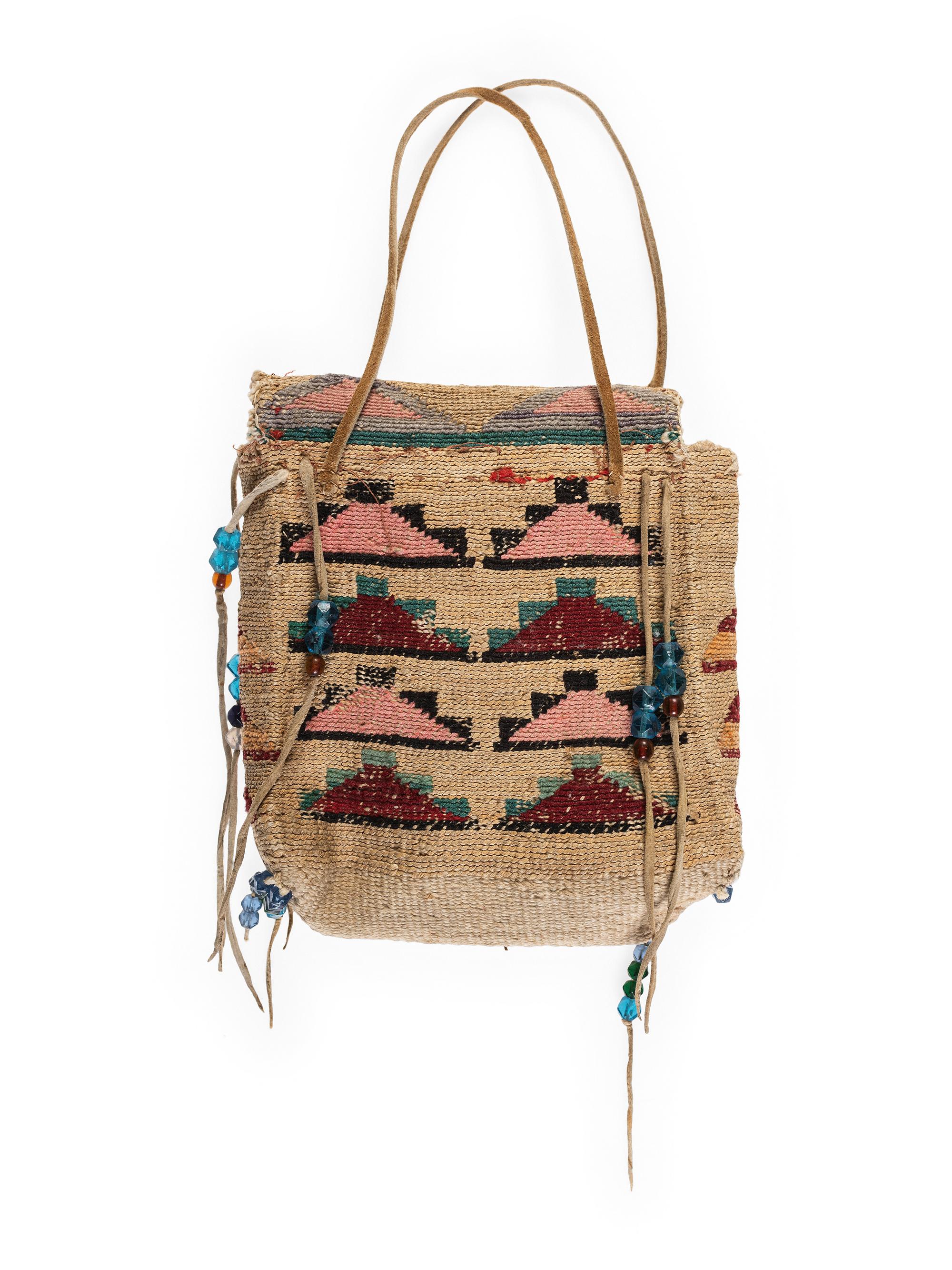 Nez Perce Miniature Corn Husk Bag