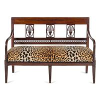 An Italian Neoclassical Walnut Settee