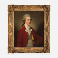 Attributed to David Martin (British, 1736–1798) Portrait of a Gentleman in a Red Coat, Bust-Length (Archibald ***)