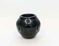 A Santa Clara Blackware Miniature Vase. Height 4 3/4 inches.