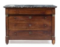 An Empire Mahogany Commode Height 36 1/4 x width 50 1/4 x depth 21 1/2 inches. — FIRST HALF 19TH CENTURY