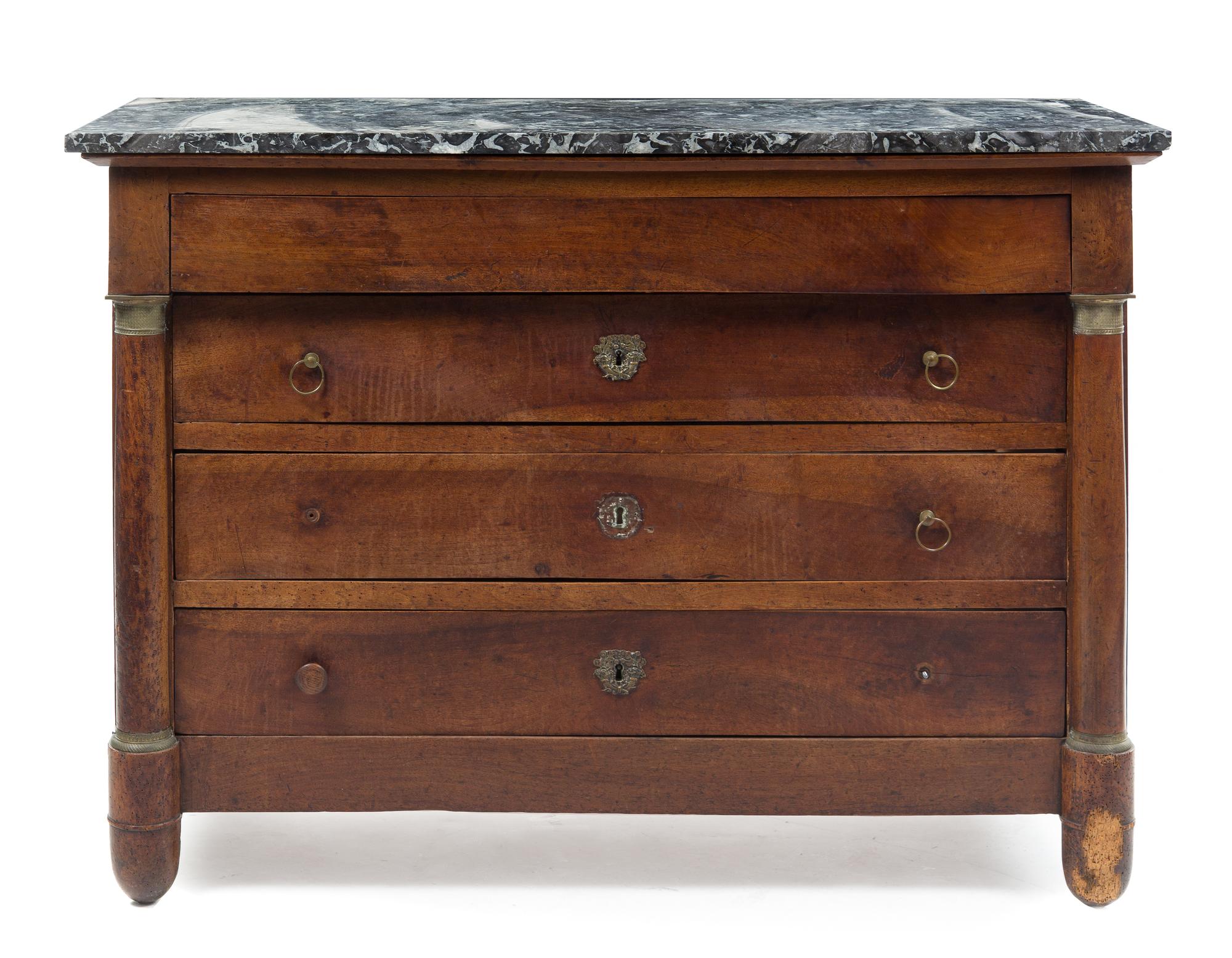An Empire Mahogany Commode Height 36 1/4 x width 50 1/4 x depth 21 1/2 inches. — FIRST HALF 19TH CENTURY