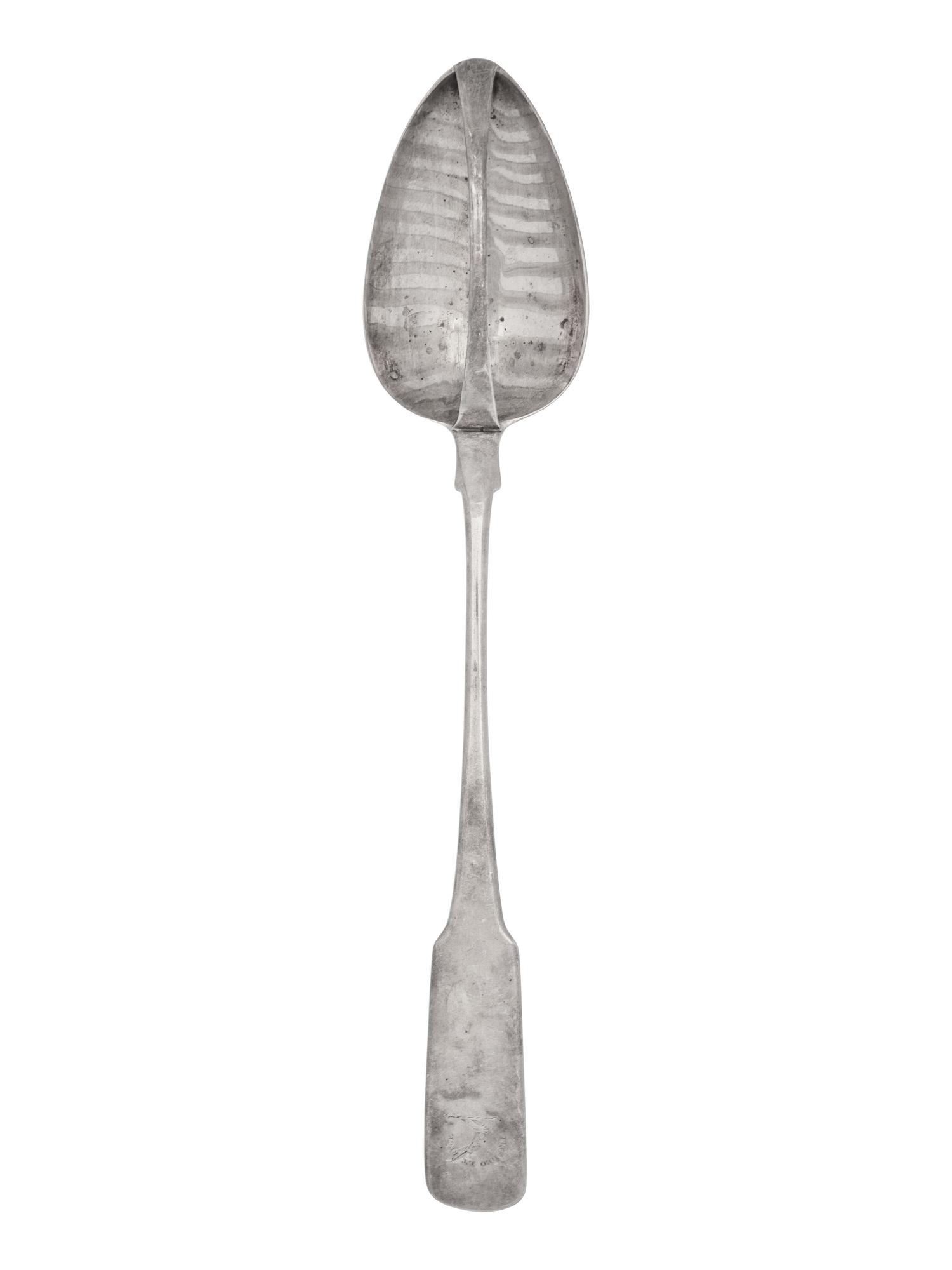 An Irish George III Silver Serving Spoon